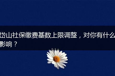 岱山社保缴费基数上限调整，对你有什么影响？