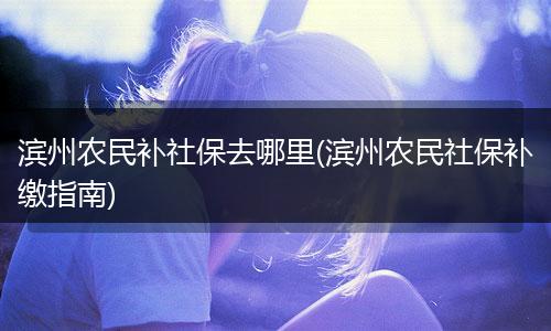 滨州农民补社保去哪里(滨州农民社保补缴指南)
