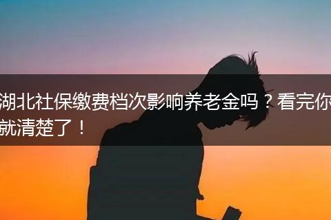 湖北社保缴费档次影响养老金吗？看完你就清楚了！