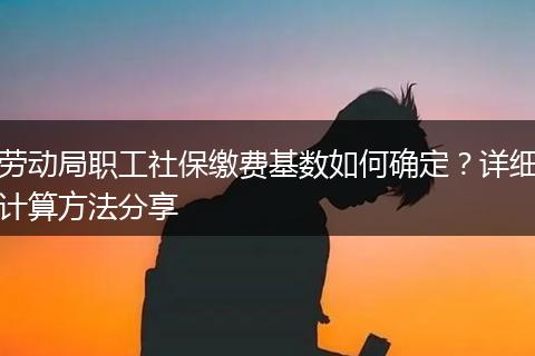 劳动局职工社保缴费基数如何确定？详细计算方法分享