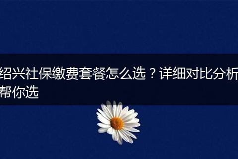 绍兴社保缴费套餐怎么选？详细对比分析帮你选