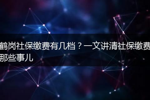鹤岗社保缴费有几档？一文讲清社保缴费那些事儿