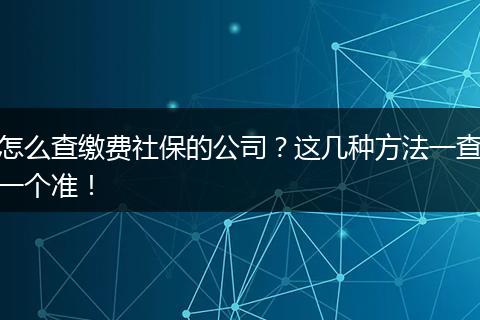 怎么查缴费社保的公司？这几种方法一查一个准！