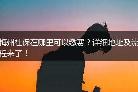 梅州社保在哪里可以缴费?详细地址及流程来了!