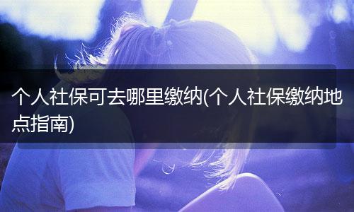 个人社保可去哪里缴纳(个人社保缴纳地点指南)