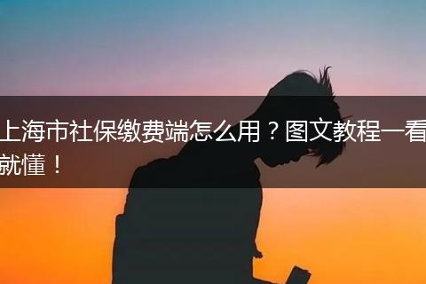 上海市社保缴费端怎么用？图文教程一看就懂！