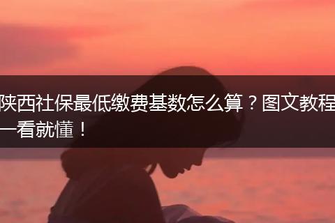陕西社保最低缴费基数怎么算？图文教程一看就懂！