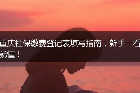 重庆社保缴费登记表填写指南，新手一看就懂！