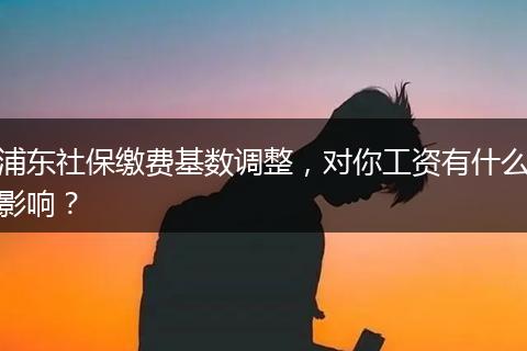 浦东社保缴费基数调整,对你工资有什么影响?