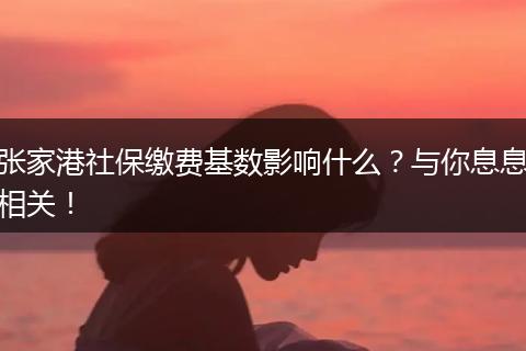 张家港社保缴费基数影响什么？与你息息相关！