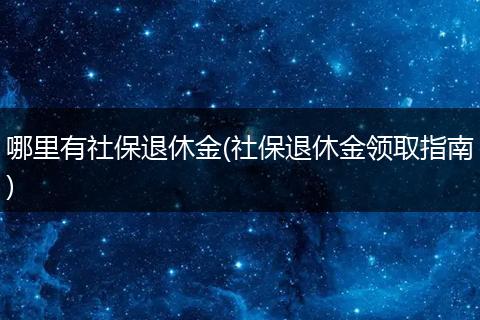 哪里有社保退休金(社保退休金领取指南)