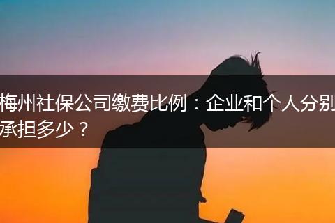梅州社保公司缴费比例：企业和个人分别承担多少？