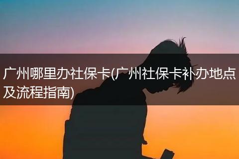 广州哪里办社保卡(广州社保卡补办地点及流程指南)