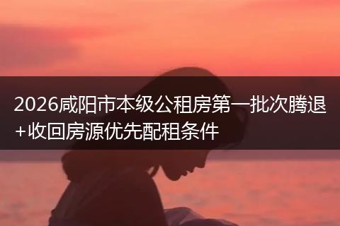2026咸阳市本级公租房第一批次腾退+收回房源优先配租条件