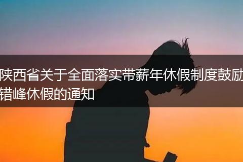 陕西省关于全面落实带薪年休假制度鼓励错峰休假的通知