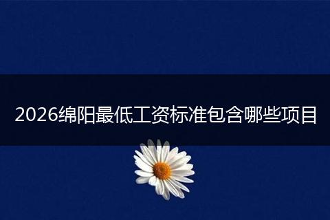 2026绵阳最低工资标准包含哪些项目