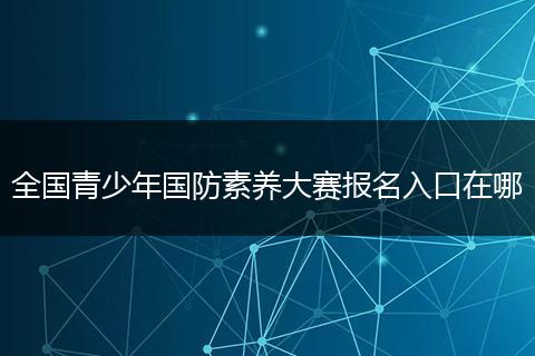 全国青少年国防素养大赛报名入口在哪