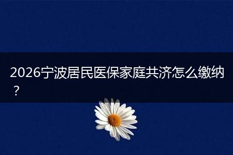 2026宁波居民医保家庭共济怎么缴纳？