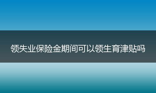 领失业保险金期间可以领生育津贴吗